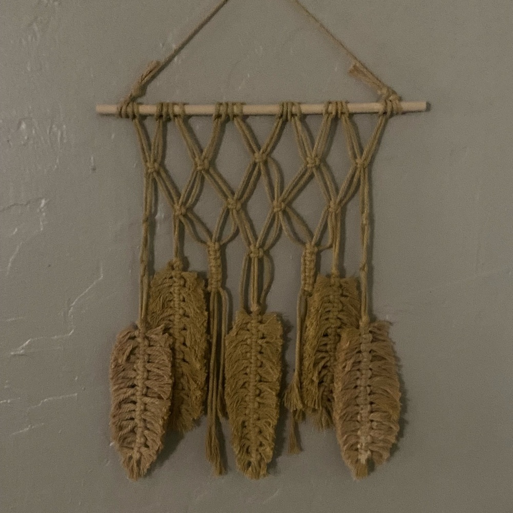 Feather wall hanging